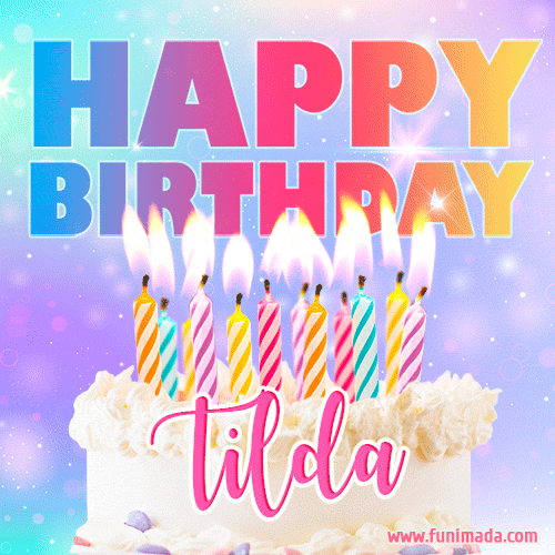Funny Happy Birthday Tilda GIF