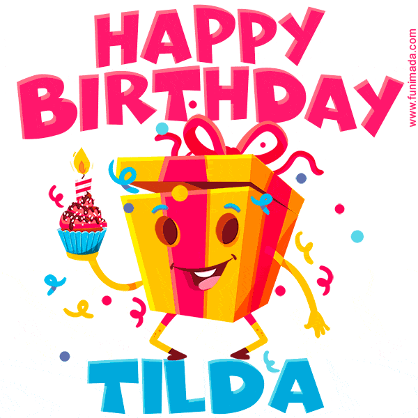Funny Happy Birthday Tilda GIF