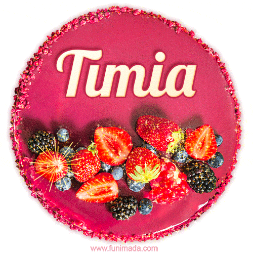 Happy Birthday Cake with Name Timia - Free Download