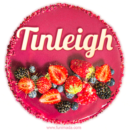 Happy Birthday Cake with Name Tinleigh - Free Download