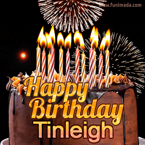 Chocolate Happy Birthday Cake for Tinleigh (GIF)