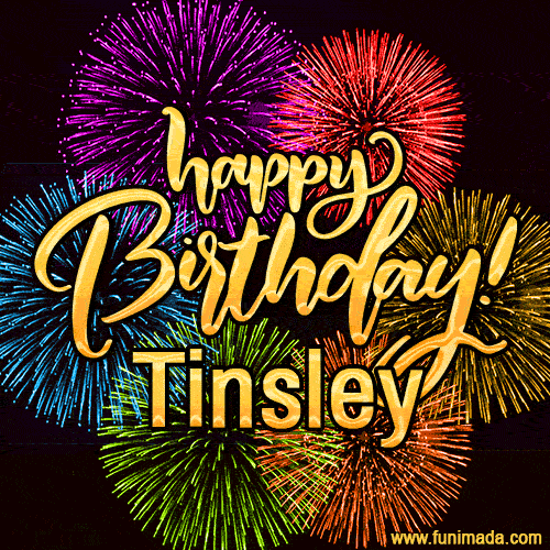 Happy Birthday, Tinsley! Celebrate with joy, colorful fireworks, and unforgettable moments. Cheers!