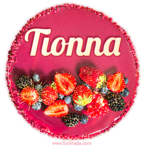 Happy Birthday Cake with Name Tionna - Free Download