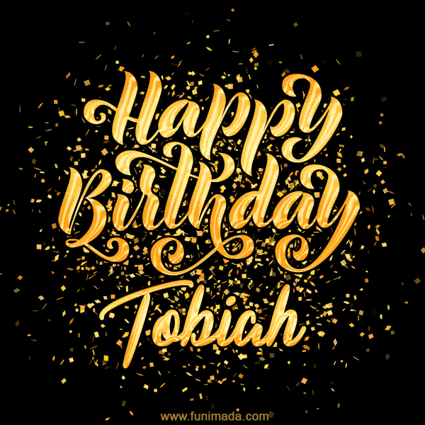 Happy Birthday Card for Tobiah - Download GIF and Send for Free
