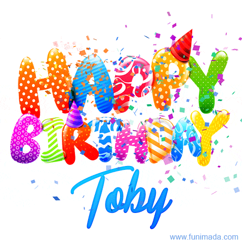 Happy Birthday Toby - Creative Personalized GIF With Name