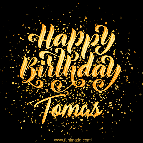 Happy Birthday Card for Tomas - Download GIF and Send for Free