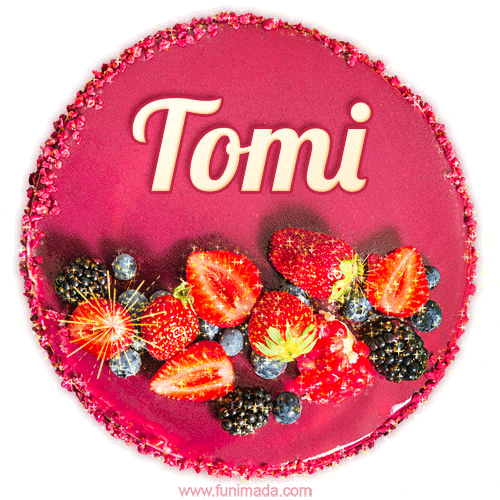 Happy Birthday Cake with Name Tomi - Free Download