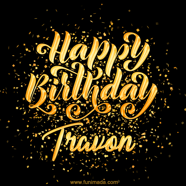 Happy Birthday Card for Travon - Download GIF and Send for Free