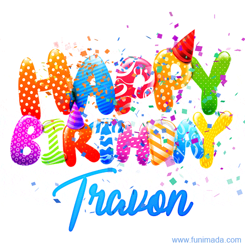 Happy Birthday Travon - Creative Personalized GIF With Name