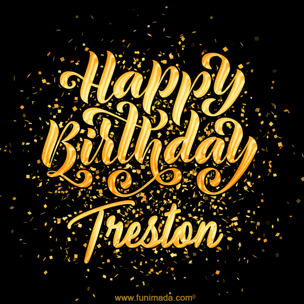Happy Birthday Card for Treston - Download GIF and Send for Free