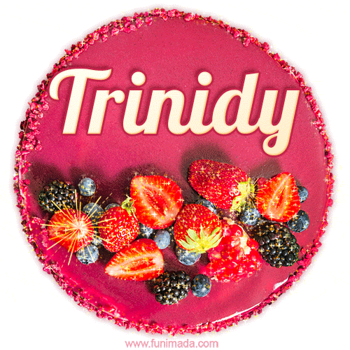 Happy Birthday Cake with Name Trinidy - Free Download