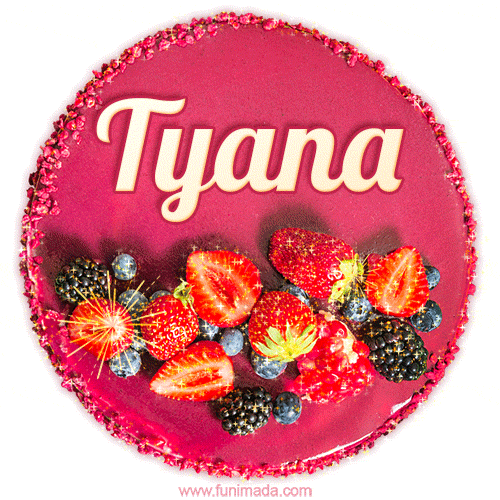 Happy Birthday Cake with Name Tyana - Free Download