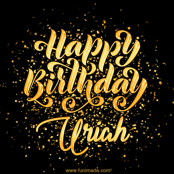 Happy Birthday Card for Uriah - Download GIF and Send for Free
