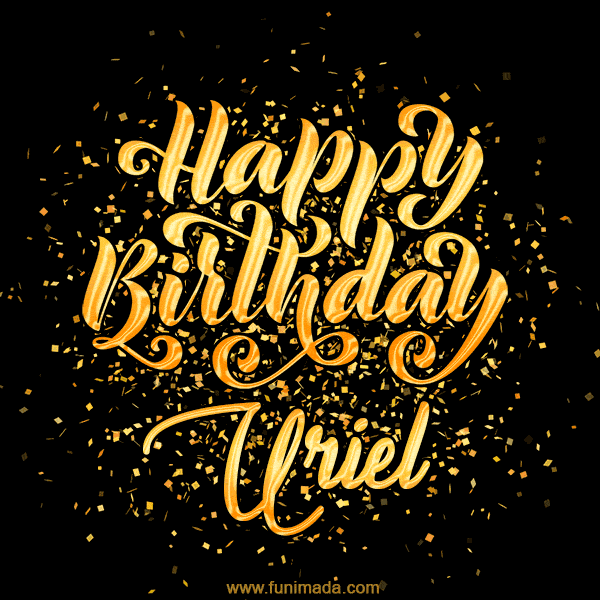 Happy Birthday Card for Uriel - Download GIF and Send for Free