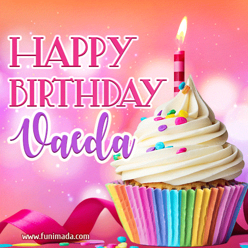 Happy Birthday Vaeda - Lovely Animated GIF