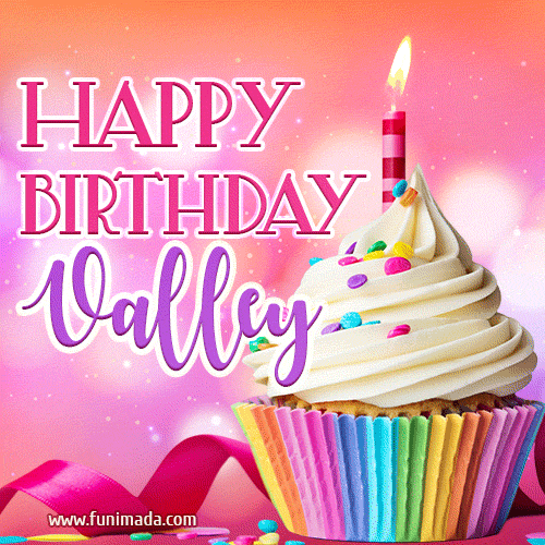 Happy Birthday Valley - Lovely Animated GIF