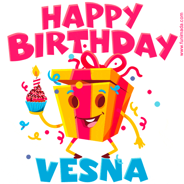 Funny Happy Birthday Vesna GIF