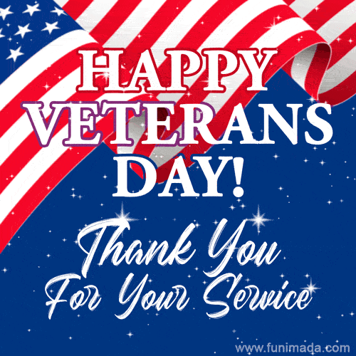 Happy Veterans Day! Thank you for your service.