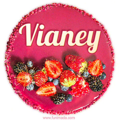 Happy Birthday Cake with Name Vianey - Free Download