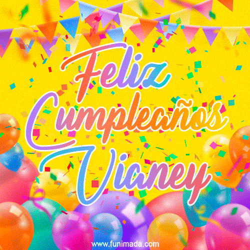 Feliz Cumpleaños Vianey (GIF)