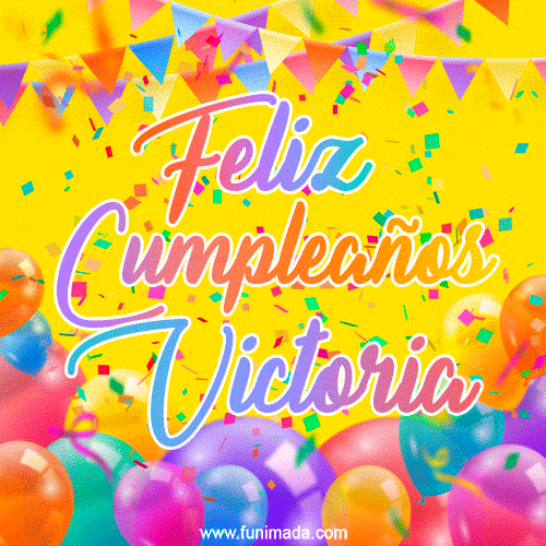 Feliz Cumpleaños Victoria (GIF)
