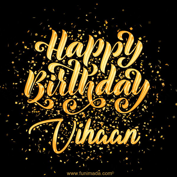 Happy Birthday Card for Vihaan - Download GIF and Send for Free