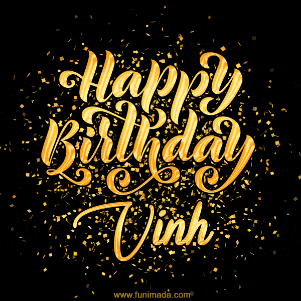 Happy Birthday Card for Vinh - Download GIF and Send for Free