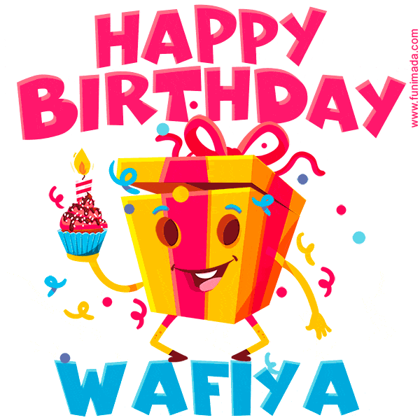 Funny Happy Birthday Wafiya GIF