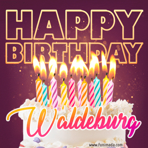Waldeburg - Animated Happy Birthday Cake GIF Image for WhatsApp