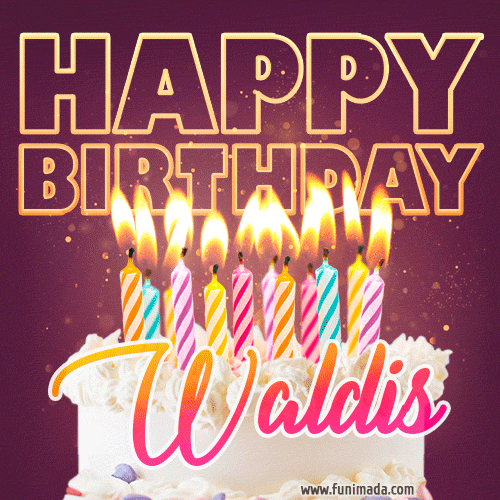 Waldis - Animated Happy Birthday Cake GIF Image for WhatsApp