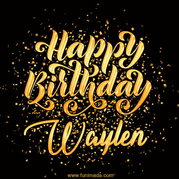 Happy Birthday Card for Waylen - Download GIF and Send for Free