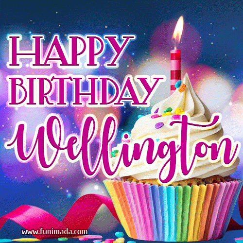 Happy Birthday Wellington - Lovely Animated GIF