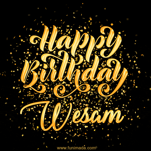Happy Birthday Card for Wesam - Download GIF and Send for Free