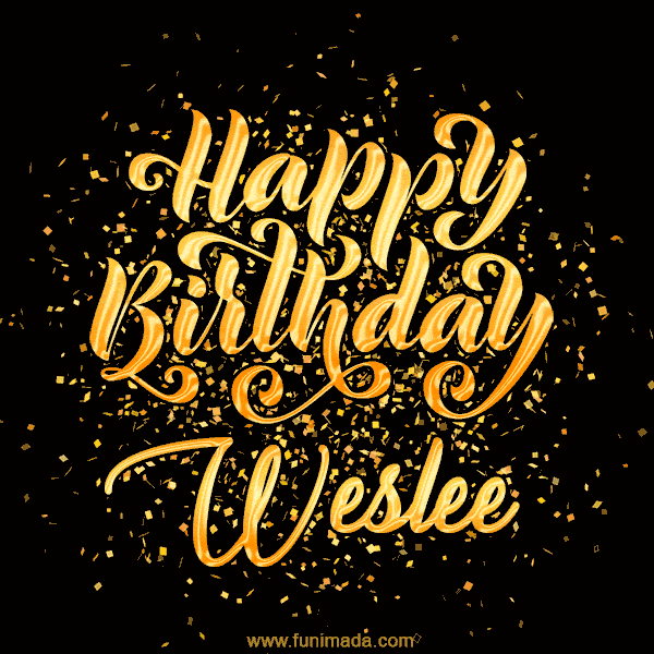 Happy Birthday Card for Weslee - Download GIF and Send for Free