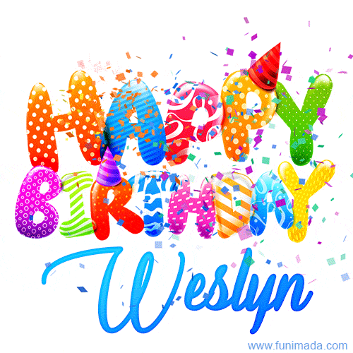 Happy Birthday Weslyn - Creative Personalized GIF With Name