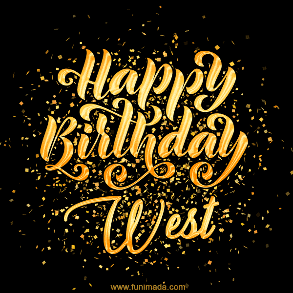 Happy Birthday Card for West - Download GIF and Send for Free