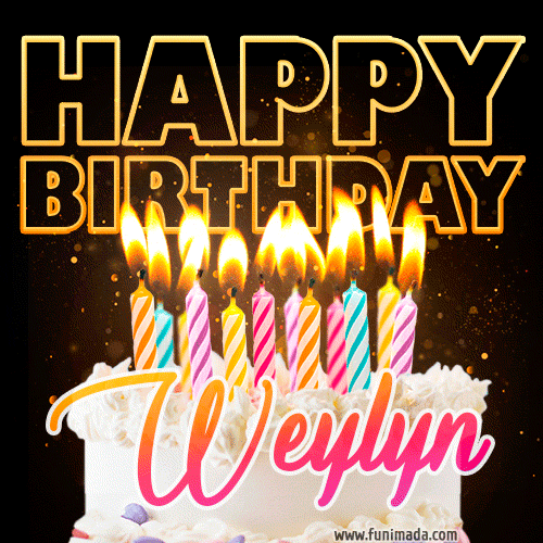 Weylyn - Animated Happy Birthday Cake GIF for WhatsApp