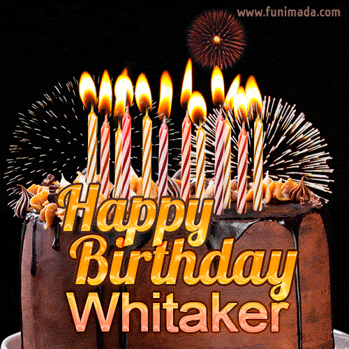Chocolate Happy Birthday Cake for Whitaker (GIF)