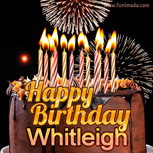 Chocolate Happy Birthday Cake for Whitleigh (GIF)