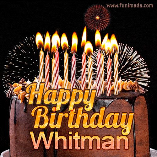Chocolate Happy Birthday Cake for Whitman (GIF)