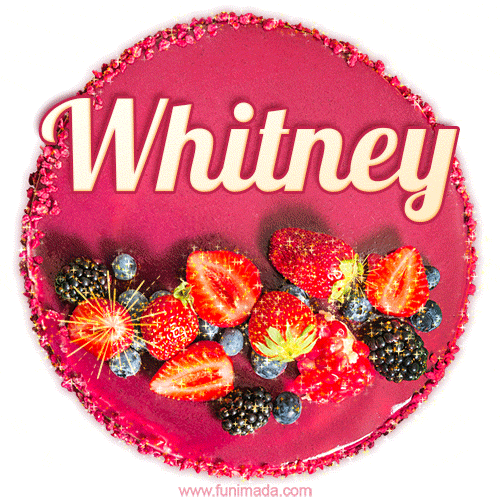 Happy Birthday Cake with Name Whitney - Free Download