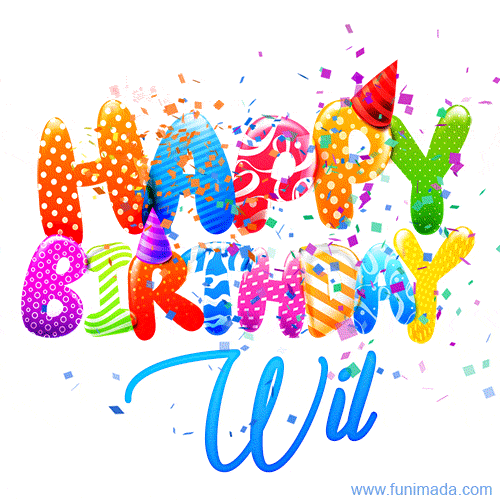 Happy Birthday Wil - Creative Personalized GIF With Name