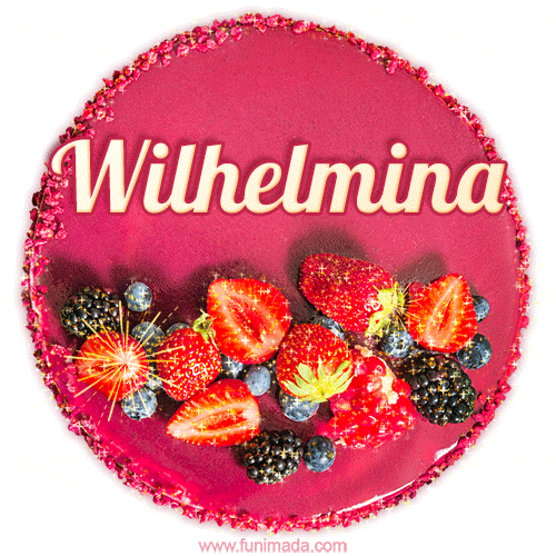 Happy Birthday Cake with Name Wilhelmina - Free Download