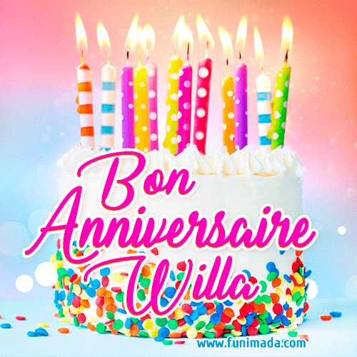 Joyeux anniversaire, Willa! - GIF Animé