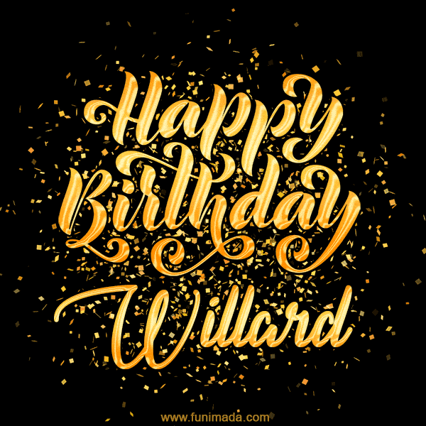 Happy Birthday Card for Willard - Download GIF and Send for Free