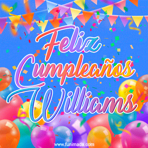 Feliz Cumpleaños Williams (GIF)