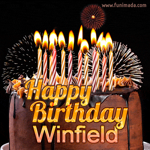 Chocolate Happy Birthday Cake for Winfield (GIF)