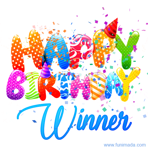 Happy Birthday Winner - Creative Personalized GIF With Name