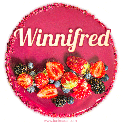 Happy Birthday Cake with Name Winnifred - Free Download