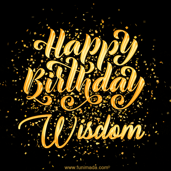 Happy Birthday Card for Wisdom - Download GIF and Send for Free